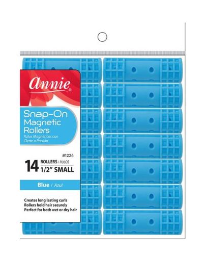 14 PIECE ANNIE SNAP ON MAGNETIC ROLLERS (SMALL)