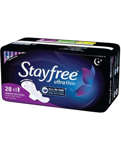 STAYFREE ULTRA THIN OVERNIGHT WITH WINGS 28'S