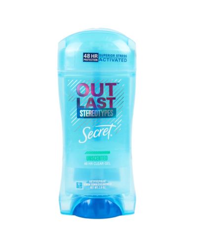 SECRET OUTLAST UNSCENTED 48H CLEAR GEL 2.5oz