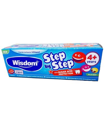 WISDOM TOOTHPASTE STEP BY STEP 4+ YEARS 75ml