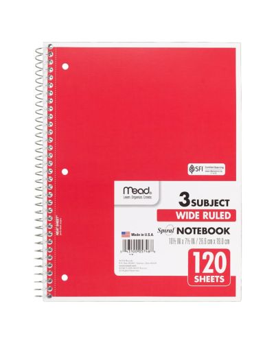 MEAD 3 SUBJECT NOTEBOOK