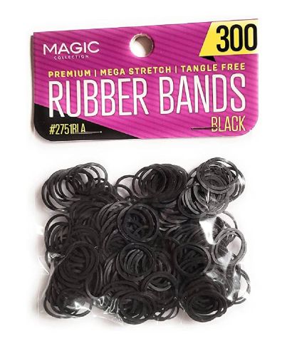 300 PIECE RUBBER BANDS (BLACK)