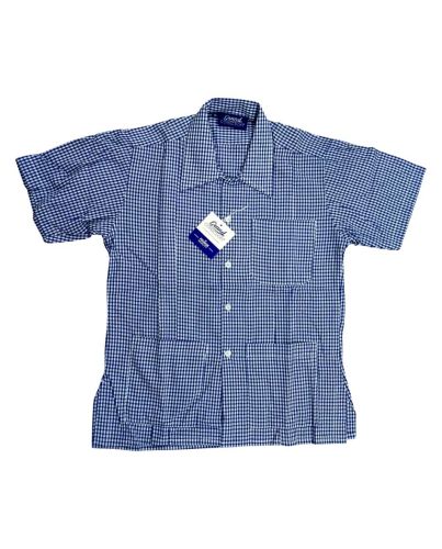 GRAND COLLECTION BOY'S S/JAC NAVY CHECK 12