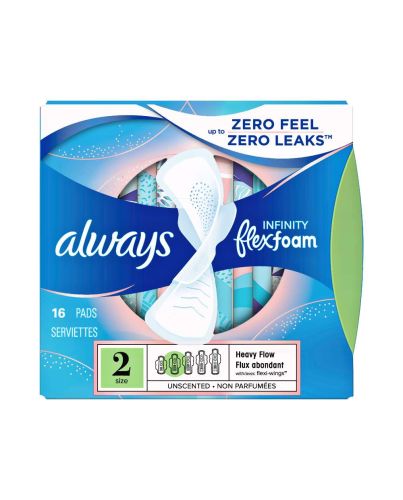 ALWAYS INFINITY SIZE 2 HEAVY PADS WITH WINGS 16CT