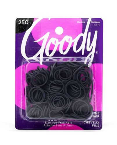 250 PIECE GOODY RUBBER BANDS (BLACK)