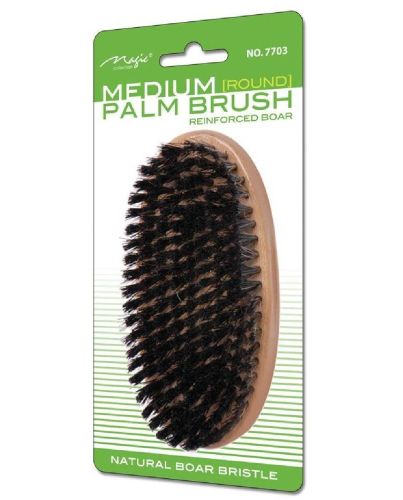 MEDIUM ROUND PALM BRUSH W/REINFORCED BOAR BRISTLE