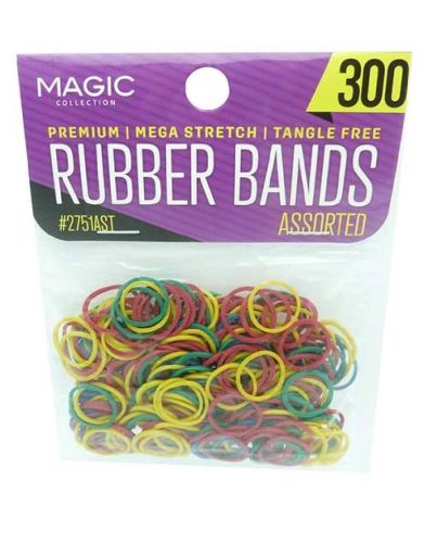 300 PIECE RUBBER BANDS (ASSORTED COLOURS)