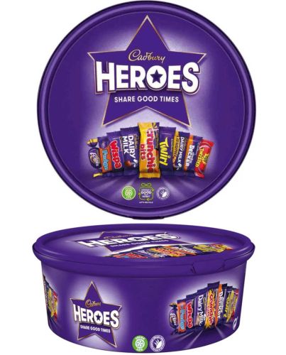 CADBURY HEROES ASST TUB