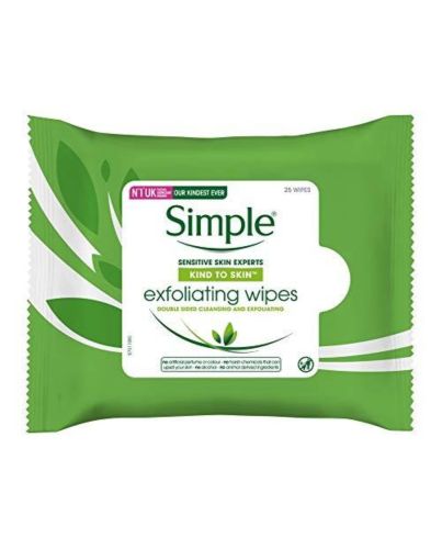 SIMPLE FACIAL EXFOLIATING WIPES 25 WIPES