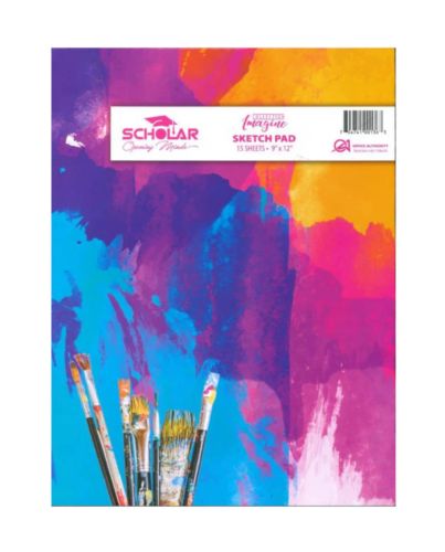 SCHOLAR SKETCH PAD 9inX12in 15 SHEETS