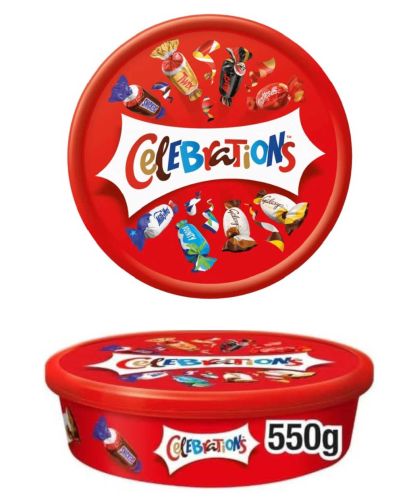 CELEBRATIONS TUBS 550GM