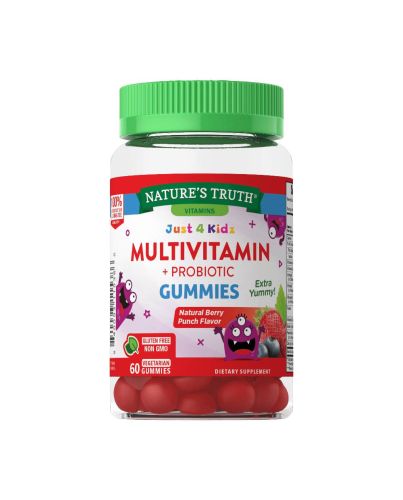 NATURE'S TRUTH KIDS' MULTI + PROBIOTIC GUMMIES 60'