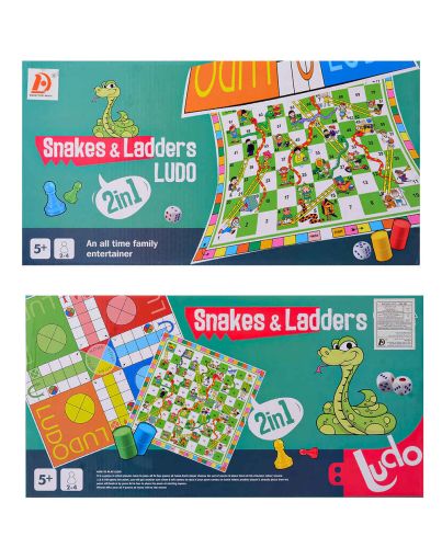 2 IN 1 LUDO/SNAKES & LADDERS