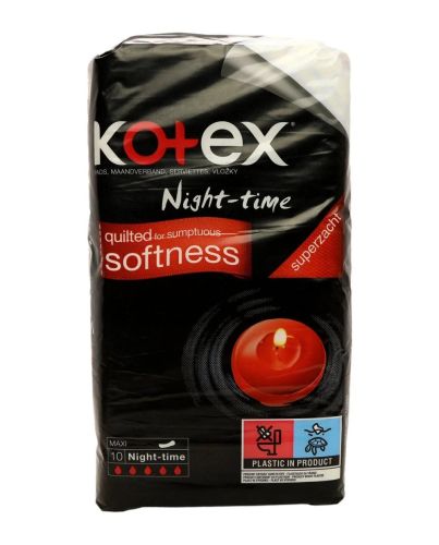 10PK KOTEX MAXI NIGHTTIME PADS