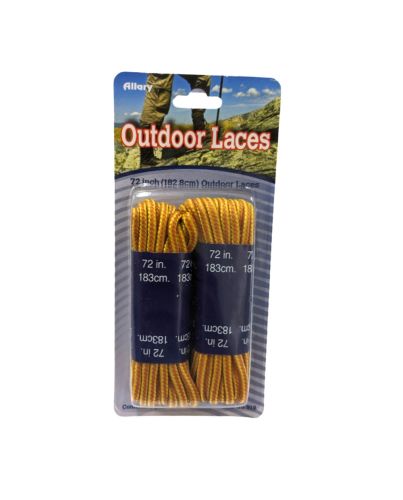 BOOT LACES TASLAN BROWN/GOLD 72in ROUND