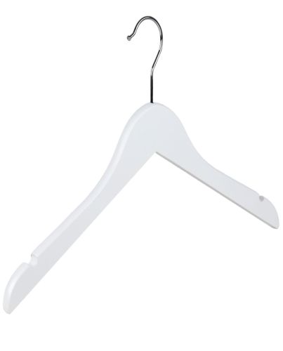 3PK WHITE WOODEN KIDS HANGERS