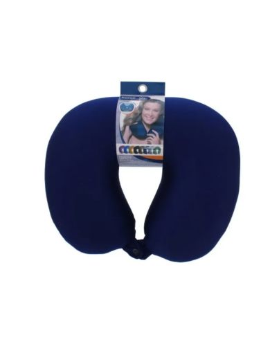 SOLID COLOR NECK PILLOW BLUE