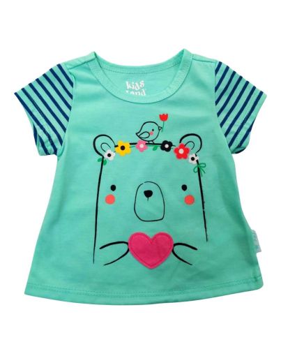 BEAR WITH HEART GRAPHIC NEWBORN TOP