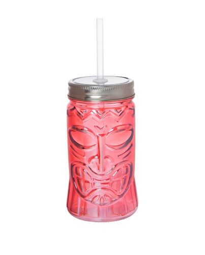 16.5OZ GLASS PINK TIKKI SIPPER