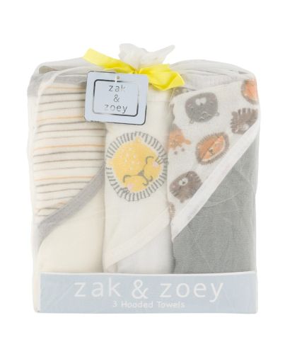 3PC HOODED BABY TOWELS