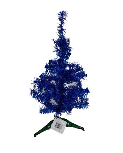 BLUE TINSEL MINI CHRISTMAS TREE