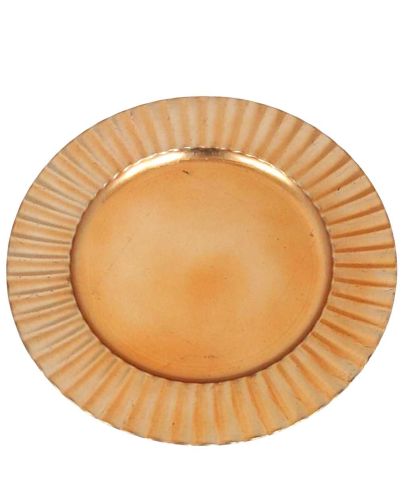 CHARGER  PLATE WAVY SCALLOPED ROSE GOLD
