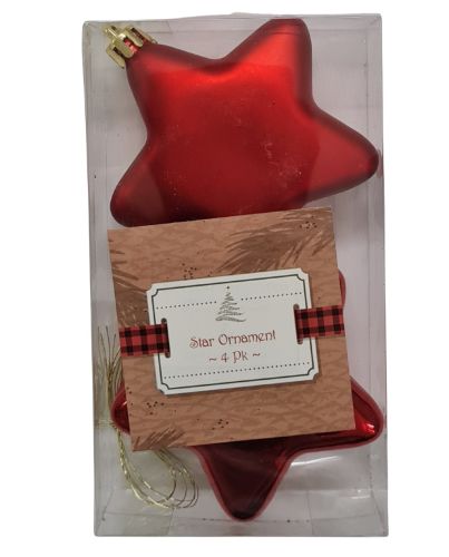 ORNAMENT STAR 4PK