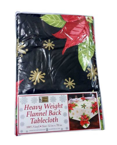 50inX70in CHRISTMAS FANNEL BACK TABLECLOTH