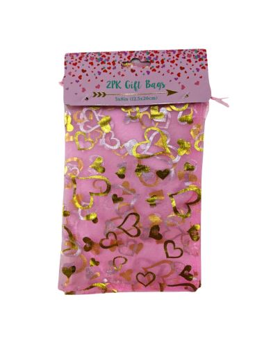 GIFT BAG 2PK ORGANZA DRAWSTRING