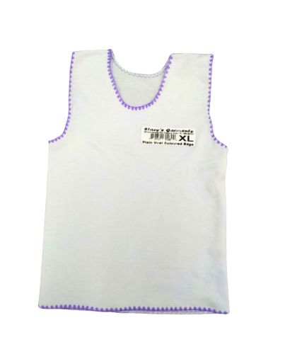 XL COLORED EDGE PLAIN BABY VEST