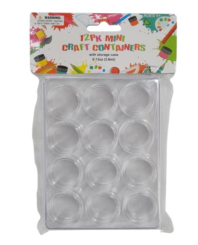 12PC MINI CRAFT CONTAINERS