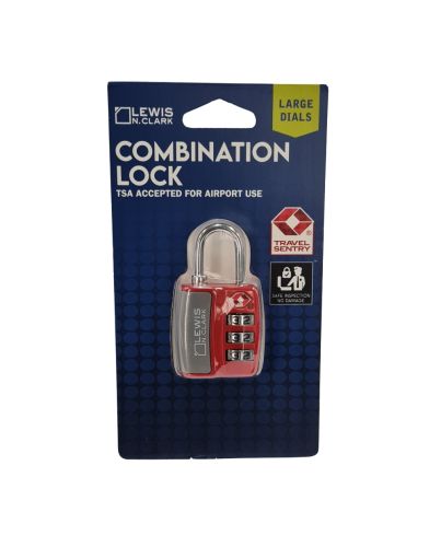 COMBINATION LOCK RED