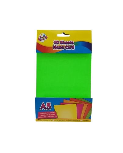 30 SHEETS A5 NEON CARD