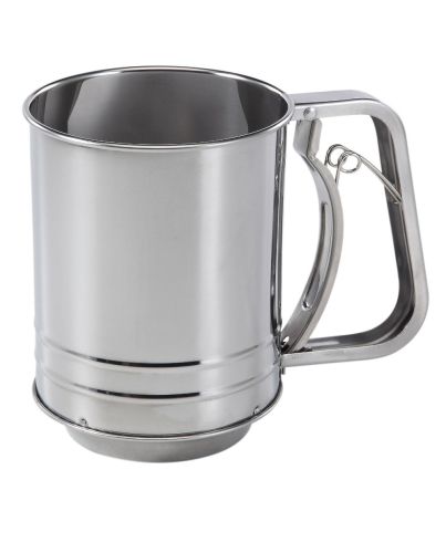 3 CUPS STAINLESS STEEL FLOUR SIFTER