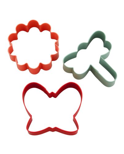 COOKIE CUTTER METAL FLORAL 3PC