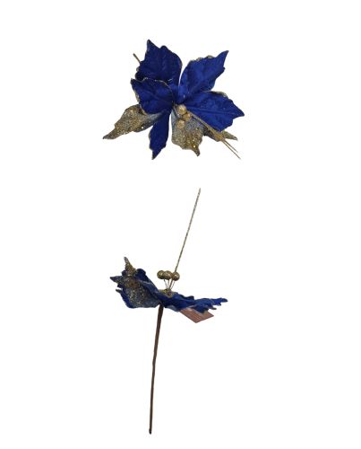 ARTIFICIAL BLUE POINSETTIA  FLOWER