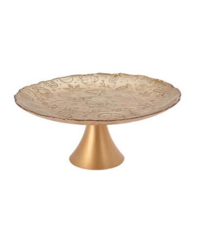CAKE STAND XMAS GOLD