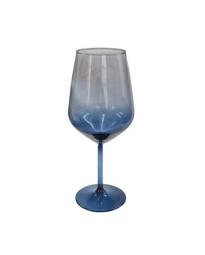 BLUE & GREY WINE GLASS