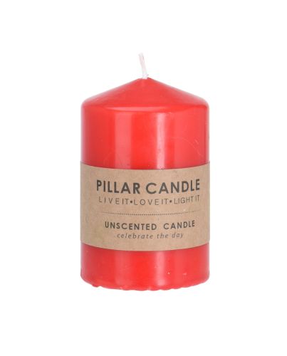 CANDLE RED 10CM