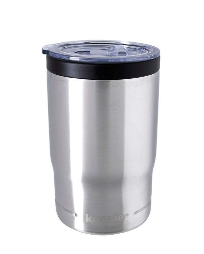 KOOZIE 3IN1 STAINLESS  SILVER TUMBLER COOLER 12OZ