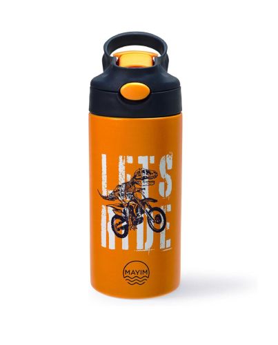 12OZ MAYIM STAINLESS STEEL WATER BOTTLE LET'S RIDE