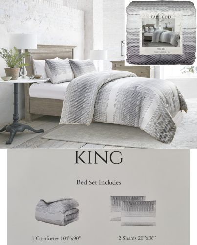 POLY CLIP 3PC COMFORTER KING