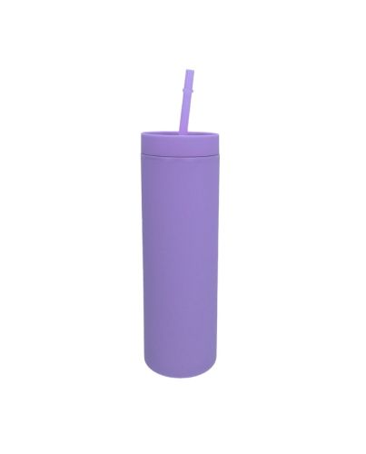 PLASTIC TUMBLER W/STRAW