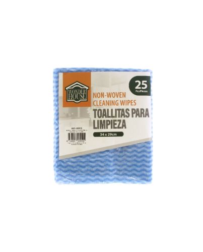 25PC WOVEN CLEANING WIPES (34 x 29cm)