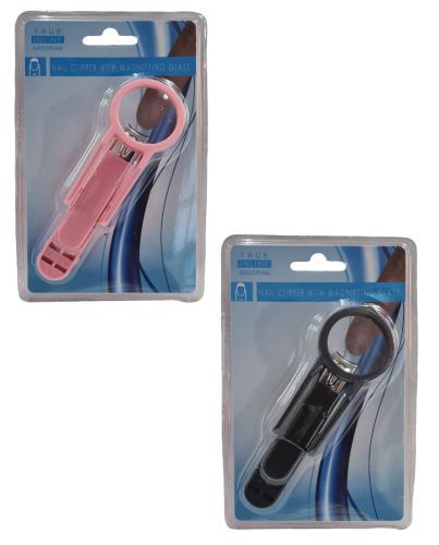 NAIL CLIPPERS W/2X MAGNIFYING GLASS