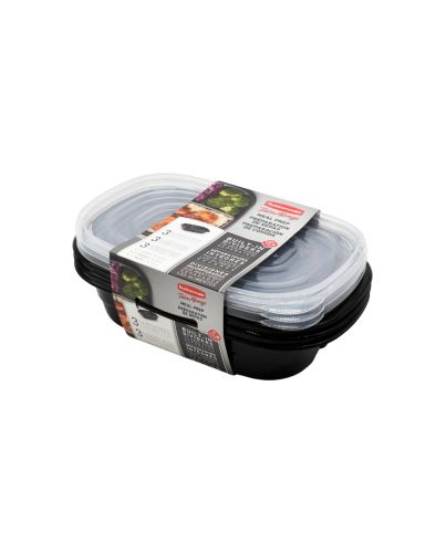 RUBBERMAID 3PK, 4.7CUP 3 COMPARTMENT