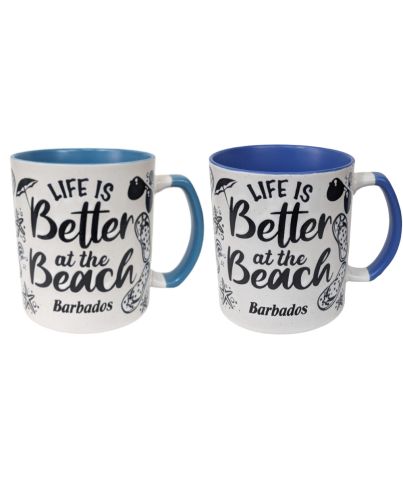 LIFE IS BETTER AT THE BEACH EMBOSSED WRAP MUG 18OZ