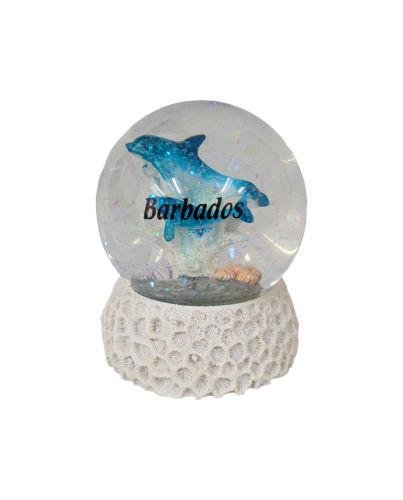 DOLPHIN/ON/CORAL SNOWGLOBE