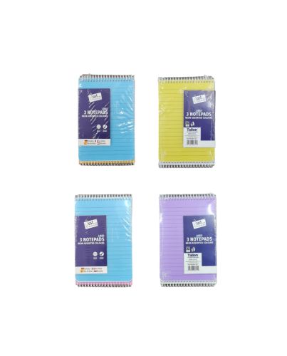 3 NEON COVER NOTEBOOKS