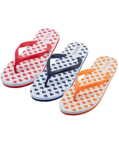 LADY HEART PRINT FLIP FLOP